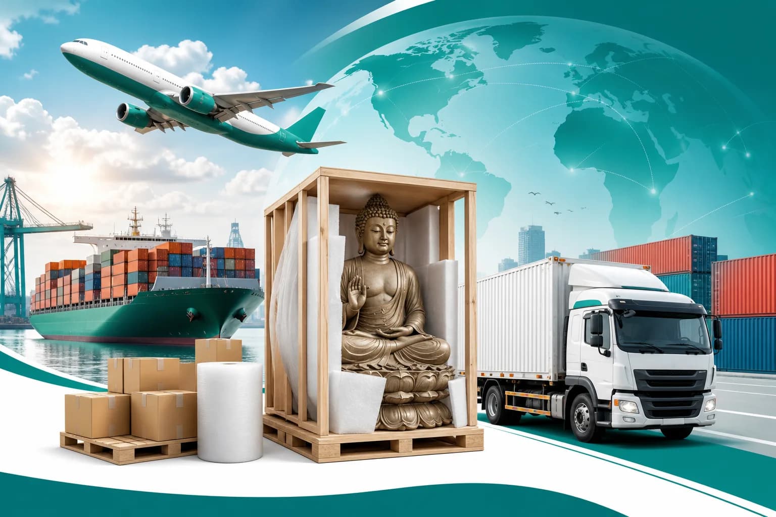 Gửi tượng Phật đi Úc: Quy trình khai báo, đóng gói, vận chuyển chuẩn 2024