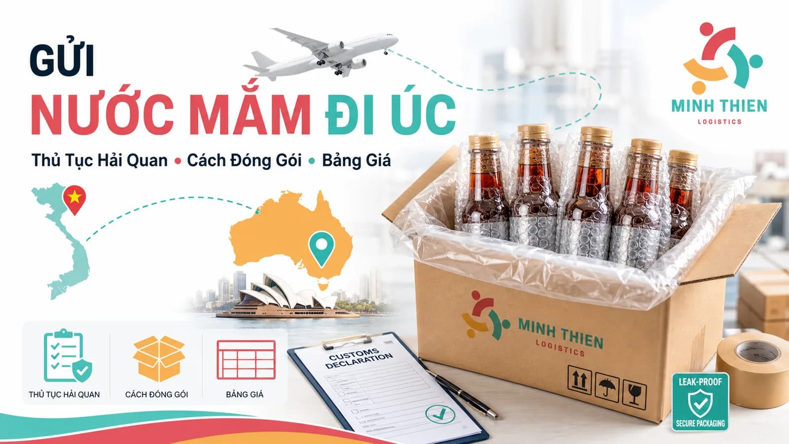 Gửi Nước Mắm Đi Úc: Thủ Tục Hải Quan, Cách Đóng Gói Và Bảng Giá