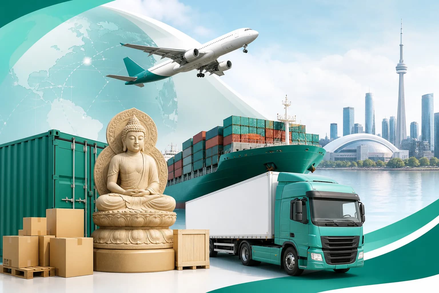 Hướng dẫn gửi tượng Phật đi Canada: Quy định hải quan, đóng gói & giá cước chi tiết