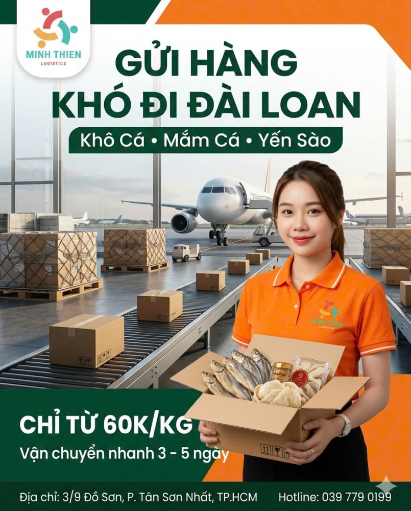 GỬI HÀNG ĐI ĐÀI LOAN UY TÍN – YẾN, CÁ KHÔ, MẮM ĐỀU GỬI ĐƯỢC