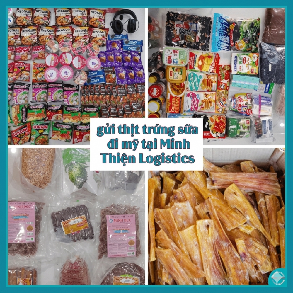 Gửi hàng chứa thịt trứng sữa đi Mỹ