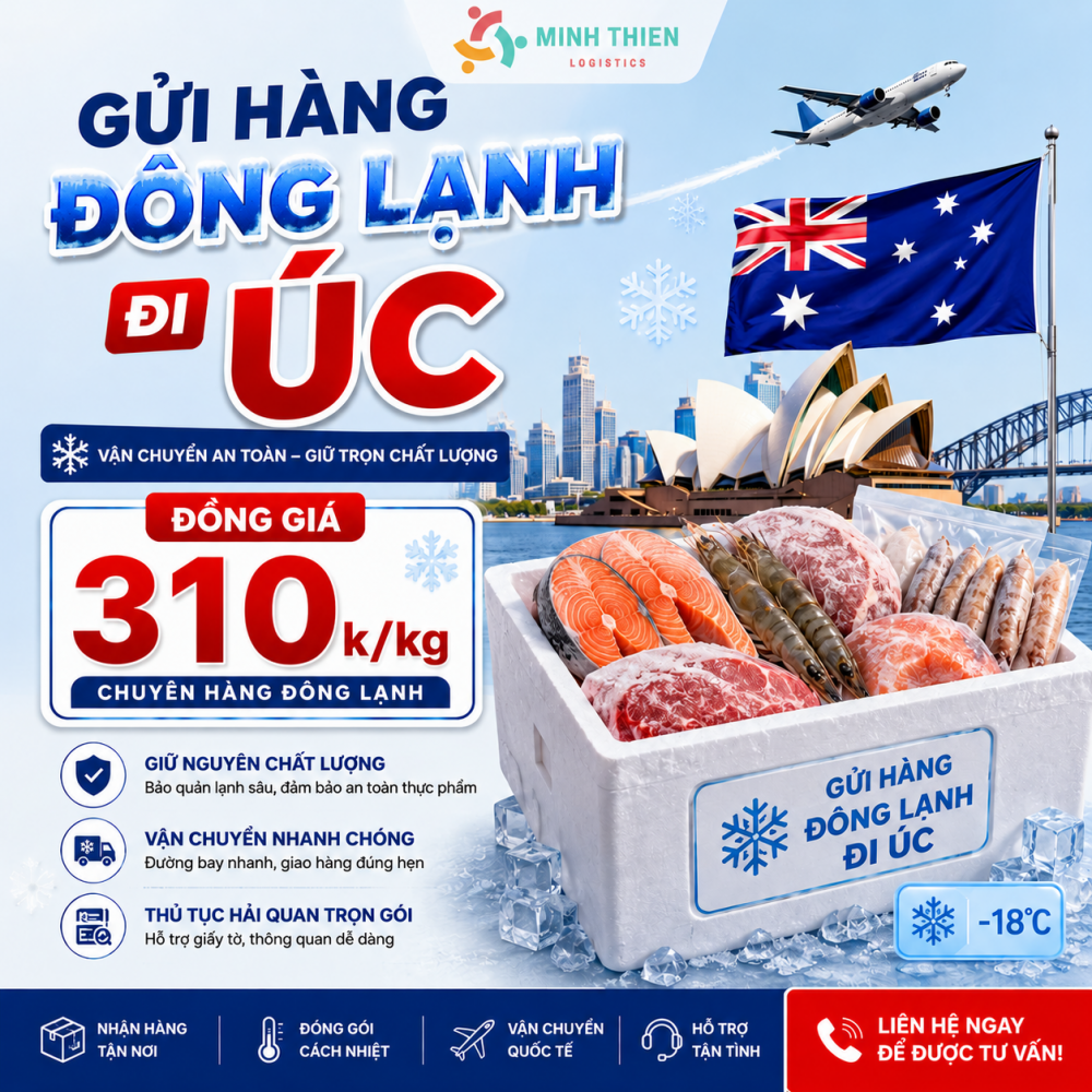 Gửi Hải Sản Đông Lạnh Đi Úc Nhanh Chóng – Nhận Hàng Chỉ Từ 3-5 Ngày