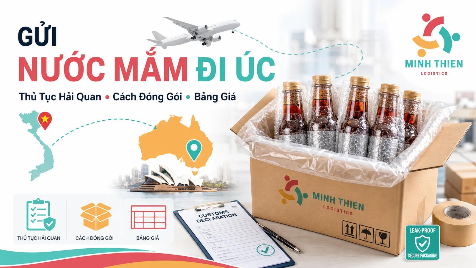 Gửi thực phẩm chức năng đi Úc: Thủ tục hải quan và quy trình thông quan an toàn